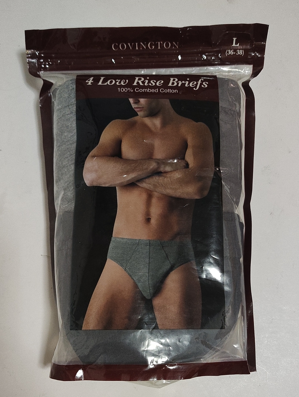NIP Vintage Covington Men's Low Rise Briefs Underwear -4 Pack -Size L36-38